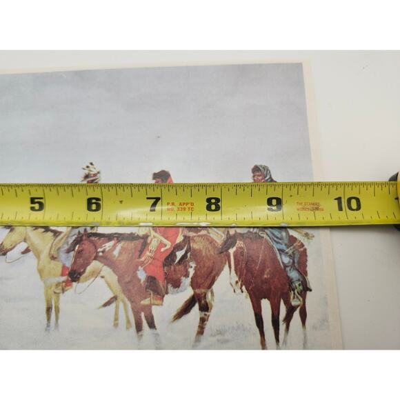 Print Lost in a Storm We Are Friends by C.M. Russell Native American Art 10x8 - Picture 3 of 9